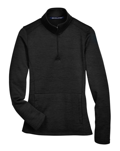 Devon & Jones Ladies' Newbury Mélange Fleece Quarter-Zip