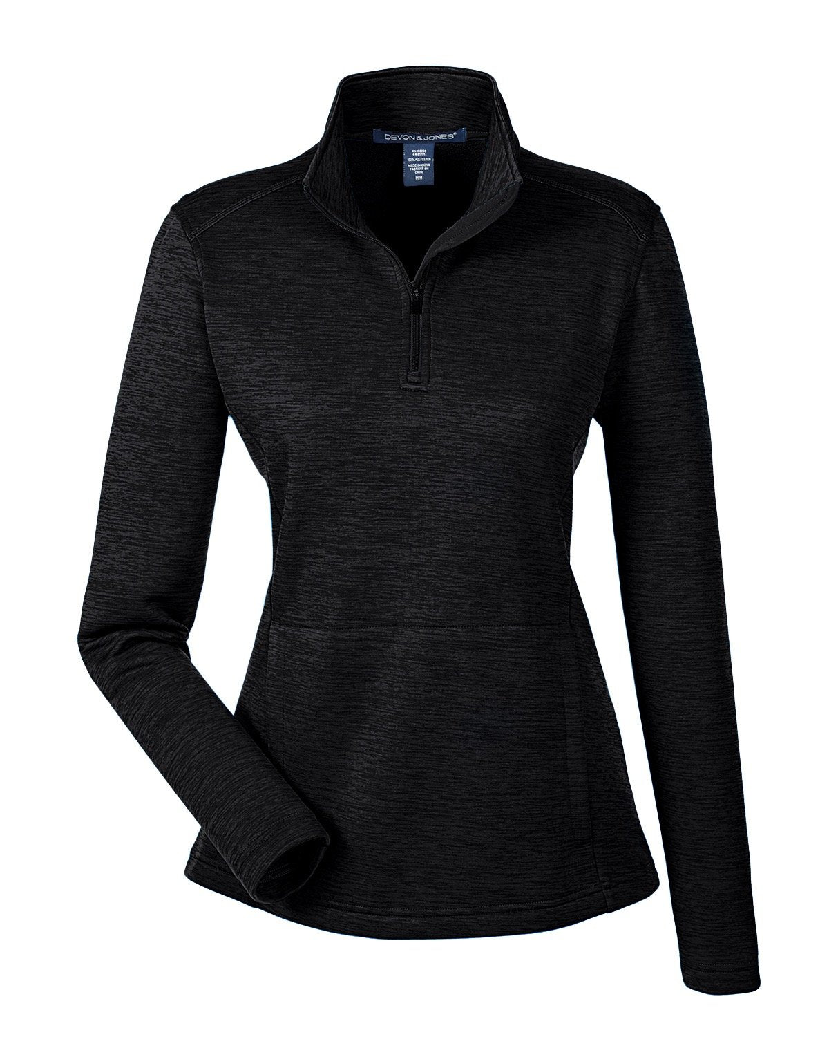 Devon & Jones Ladies' Newbury Mélange Fleece Quarter-Zip Devon & Jones