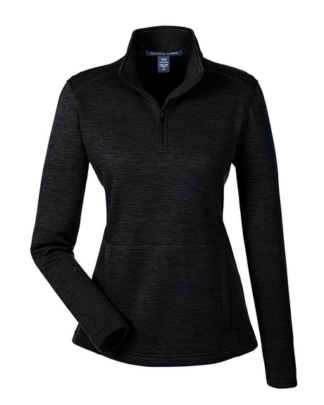 Devon & Jones Ladies' Newbury Mélange Fleece Quarter-Zip Devon & Jones