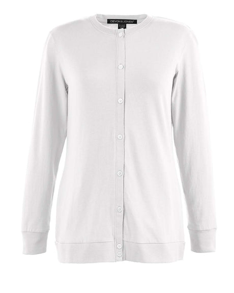 Devon & Jones Ladies' Perfect Fit™ Ribbon Cardigan Devon & Jones