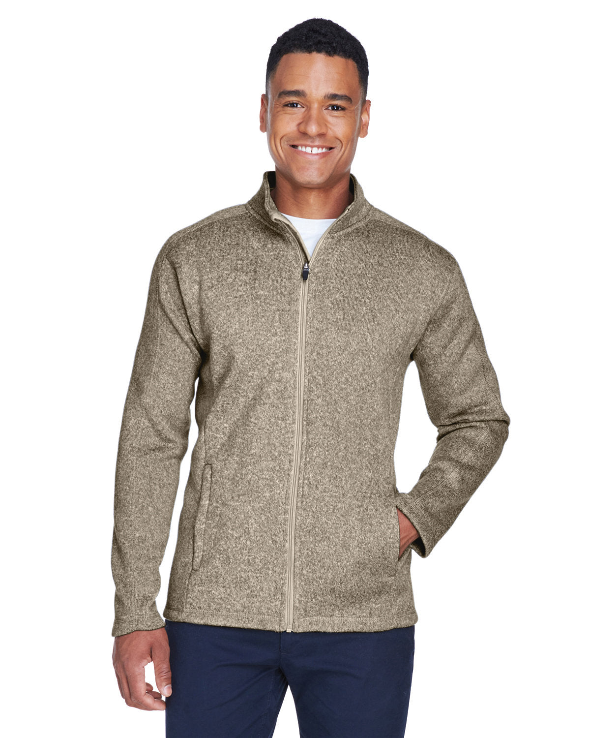Devon & Jones Men's Bristol Full-Zip Sweater Fleece Jacket Devon & Jones
