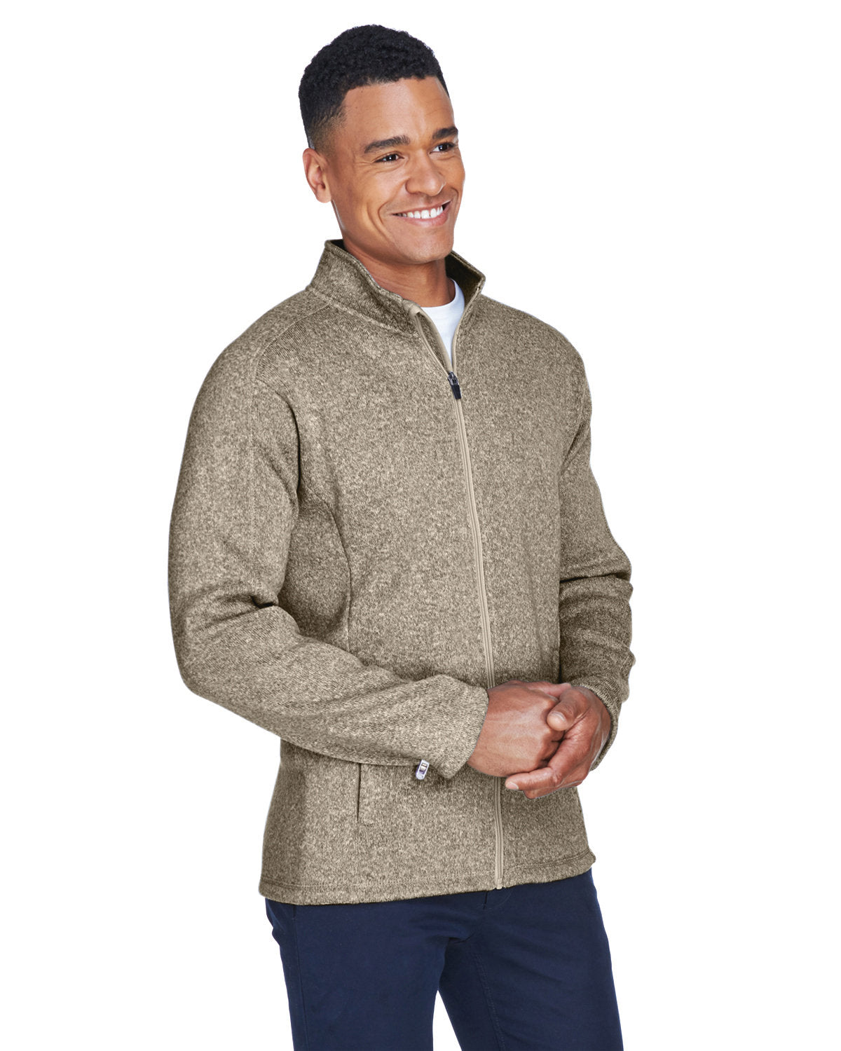 Devon & Jones Men's Bristol Full-Zip Sweater Fleece Jacket Devon & Jones