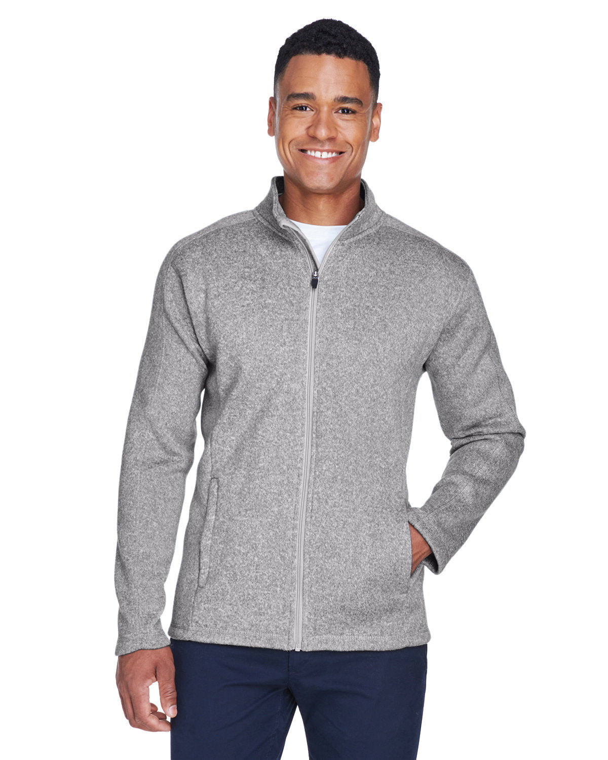 Devon & Jones Men's Bristol Full-Zip Sweater Fleece Jacket Devon & Jones