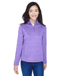 Devon & Jones Ladies' Newbury Mélange Fleece Quarter-Zip Devon & Jones