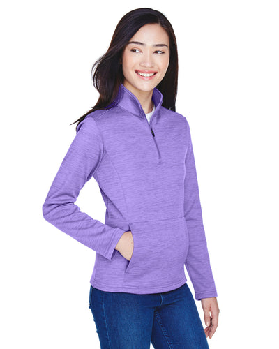 Devon & Jones Ladies' Newbury Mélange Fleece Quarter-Zip