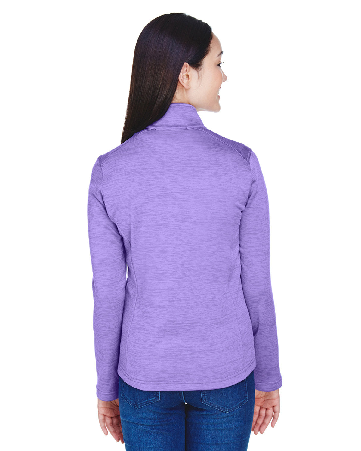 Devon & Jones Ladies' Newbury Mélange Fleece Quarter-Zip Devon & Jones