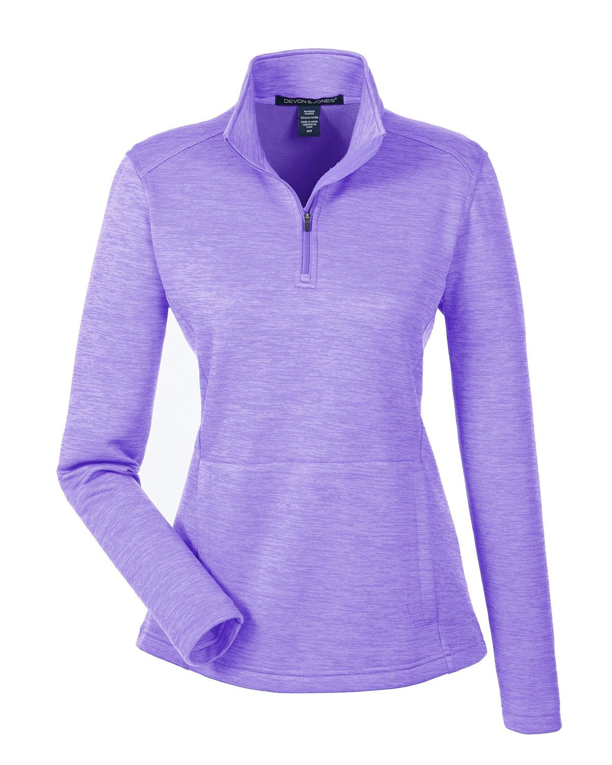 Devon & Jones Ladies' Newbury Mélange Fleece Quarter-Zip Devon & Jones