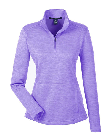 Devon & Jones Ladies' Newbury Mélange Fleece Quarter-Zip Devon & Jones