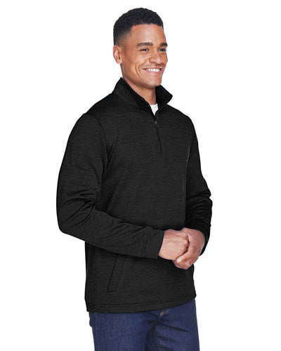 Devon & Jones Men's Newbury Mélange Fleece Quarter-Zip