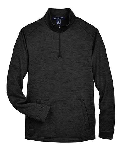 Devon & Jones Men's Newbury Mélange Fleece Quarter-Zip