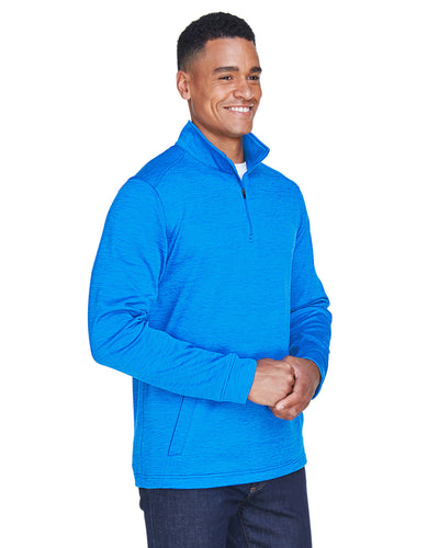 Devon & Jones Men's Newbury Mélange Fleece Quarter-Zip