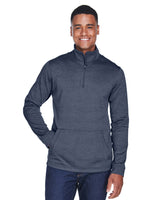 Devon & Jones Men's Newbury Mélange Fleece Quarter-Zip Devon & Jones