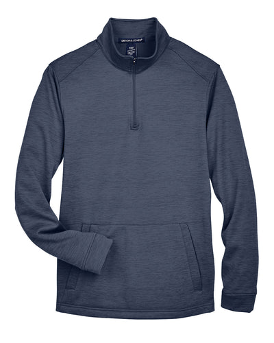 Devon & Jones Men's Newbury Mélange Fleece Quarter-Zip