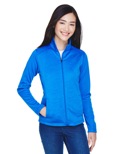 Devon & Jones Ladies' Newbury Colorblock Mélange Fleece Full-Zip