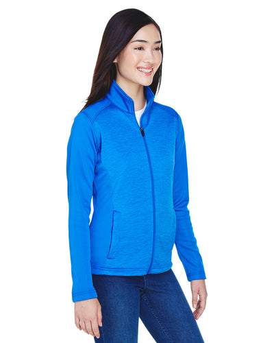 Devon & Jones Ladies' Newbury Colorblock Mélange Fleece Full-Zip