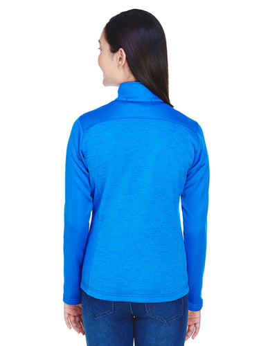 Devon & Jones Ladies' Newbury Colorblock Mélange Fleece Full-Zip