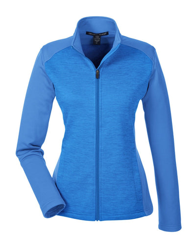 Devon & Jones Ladies' Newbury Colorblock Mélange Fleece Full-Zip