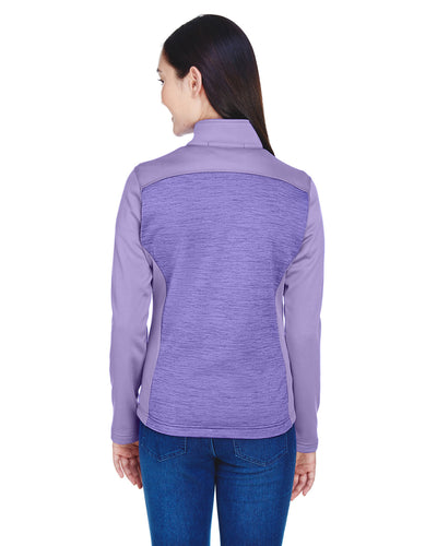 Devon & Jones Ladies' Newbury Colorblock Mélange Fleece Full-Zip