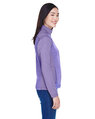 Devon & Jones Ladies' Newbury Colorblock Mélange Fleece Full-Zip