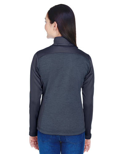 Devon & Jones Ladies' Newbury Colorblock Mélange Fleece Full-Zip