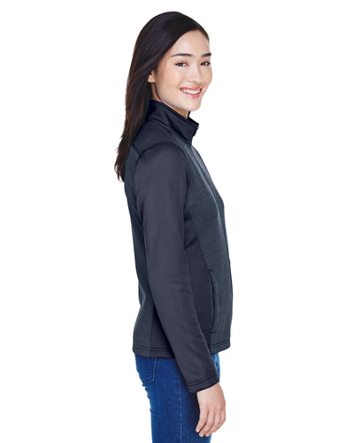 Devon & Jones Ladies' Newbury Colorblock Mélange Fleece Full-Zip