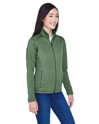 Devon & Jones Ladies' Newbury Colorblock Mélange Fleece Full-Zip