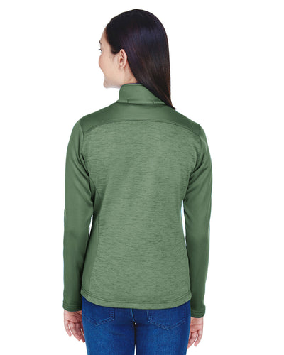 Devon & Jones Ladies' Newbury Colorblock Mélange Fleece Full-Zip