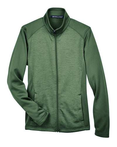 Devon & Jones Ladies' Newbury Colorblock Mélange Fleece Full-Zip