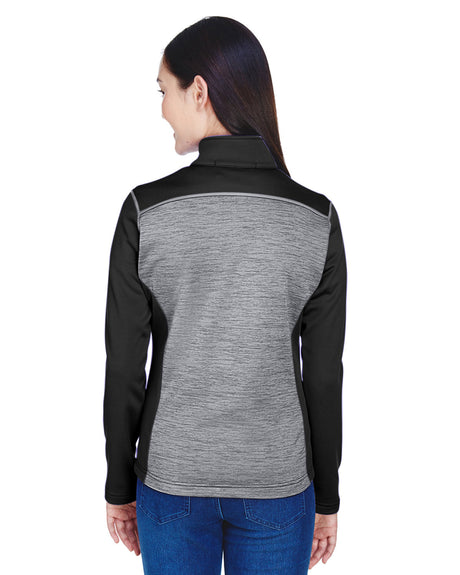 Devon & Jones Ladies' Newbury Colorblock Mélange Fleece Full-Zip Devon & Jones