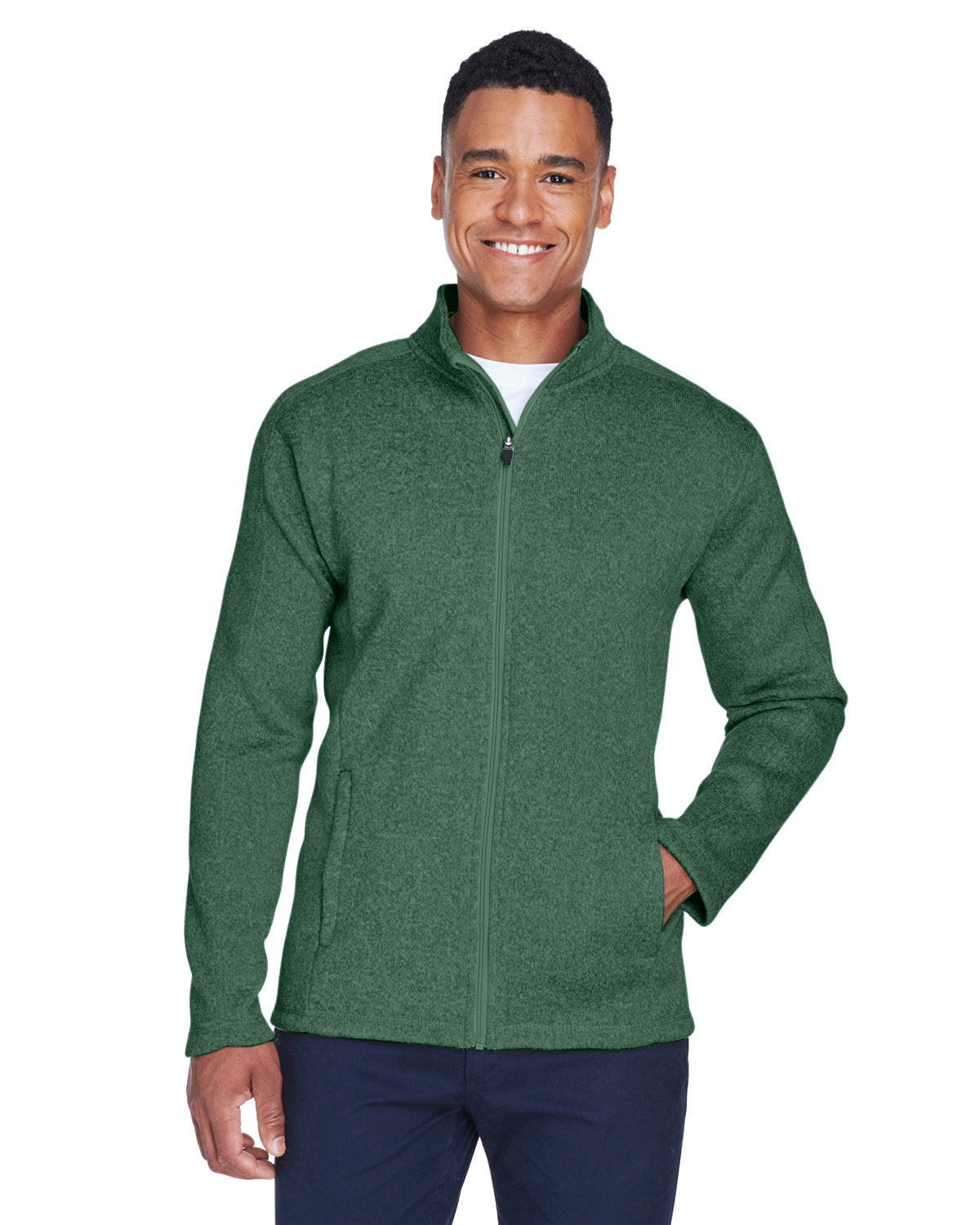 Devon & Jones Men's Bristol Full-Zip Sweater Fleece Jacket Devon & Jones