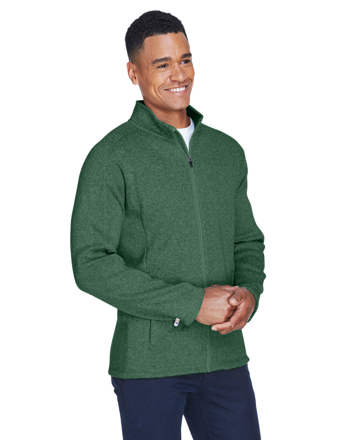 Devon & Jones Men's Bristol Full-Zip Sweater Fleece Jacket Devon & Jones