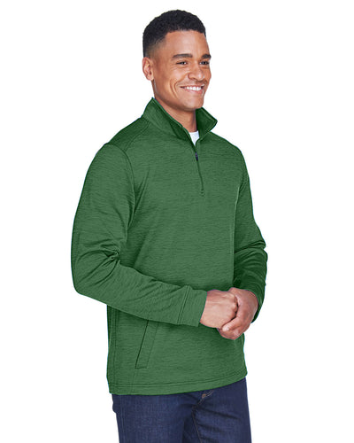 Devon & Jones Men's Newbury Mélange Fleece Quarter-Zip