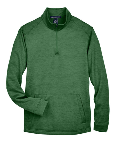 Devon & Jones Men's Newbury Mélange Fleece Quarter-Zip