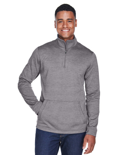 Devon & Jones Men's Newbury Mélange Fleece Quarter-Zip