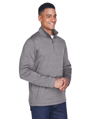 Devon & Jones Men's Newbury Mélange Fleece Quarter-Zip