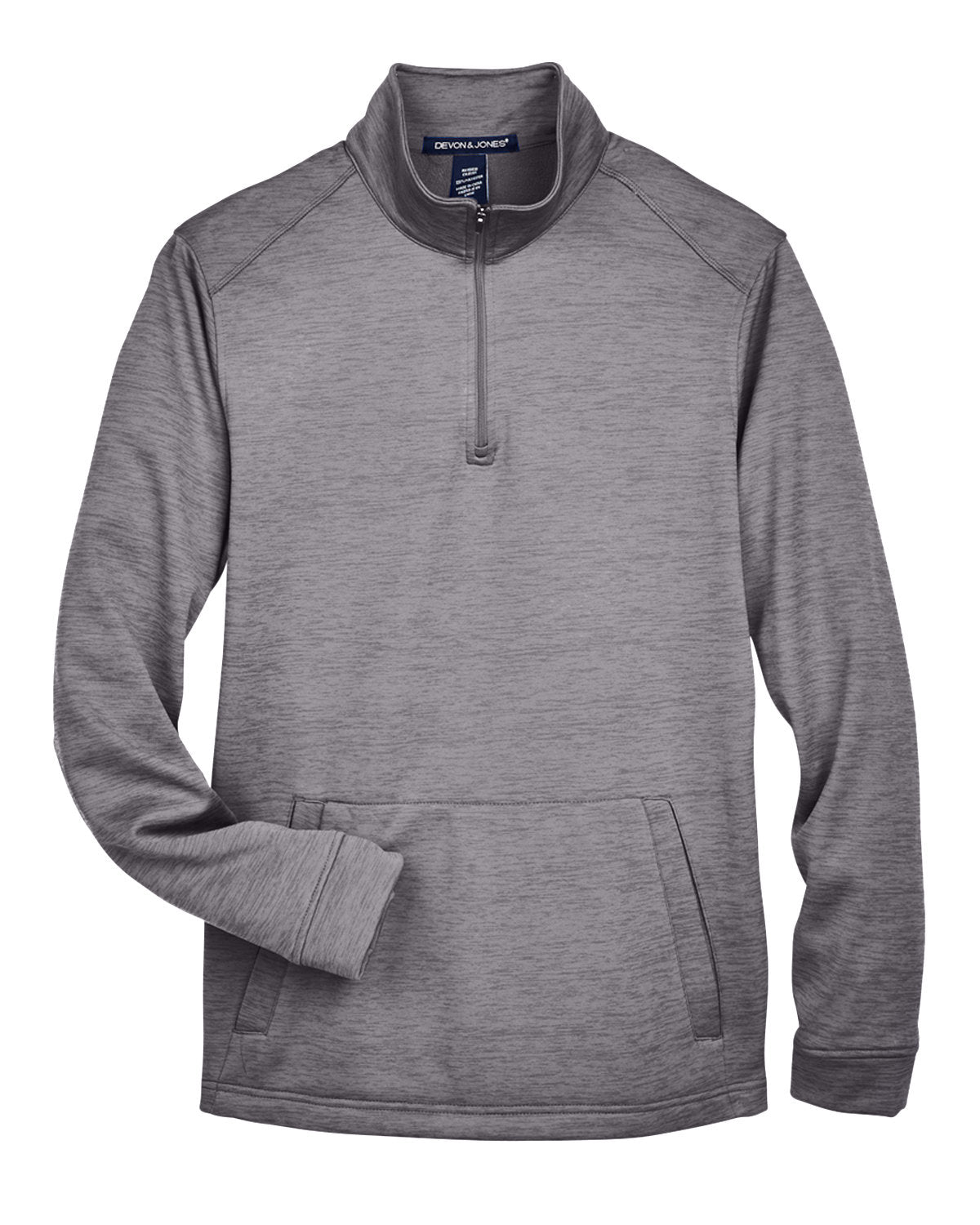 Devon & Jones Men's Newbury Mélange Fleece Quarter-Zip Devon & Jones