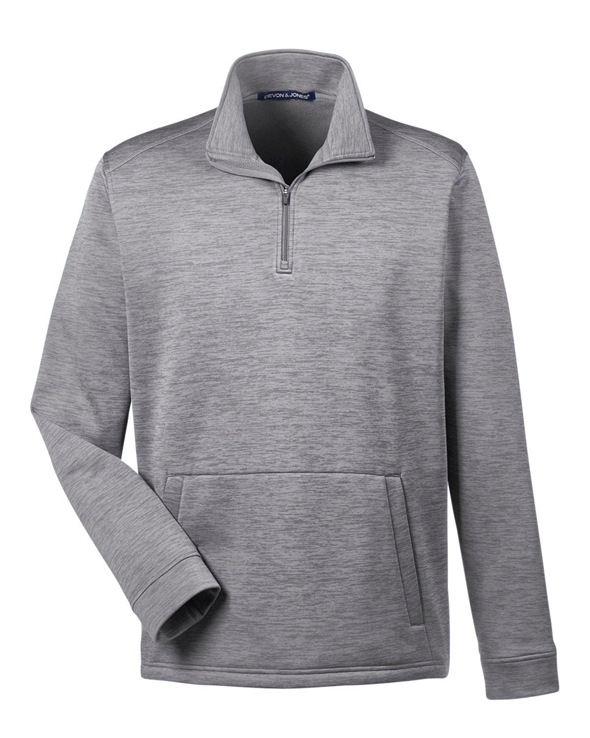 Devon & Jones Men's Newbury Mélange Fleece Quarter-Zip Devon & Jones