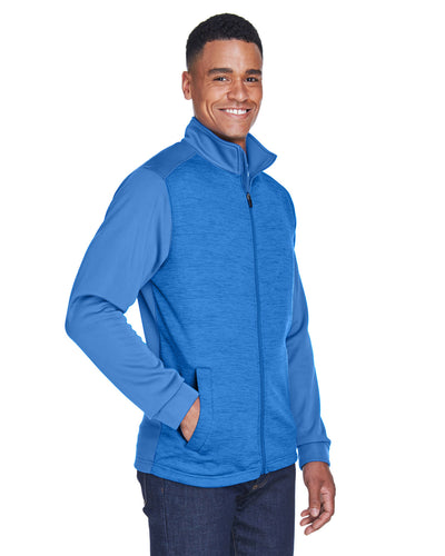 Devon & Jones Men's Newbury Colorblock Mélange Fleece Full-Zip