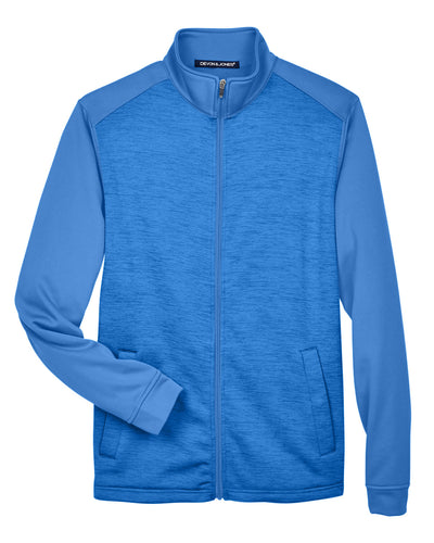 Devon & Jones Men's Newbury Colorblock Mélange Fleece Full-Zip