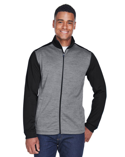 Devon & Jones Men's Newbury Colorblock Mélange Fleece Full-Zip