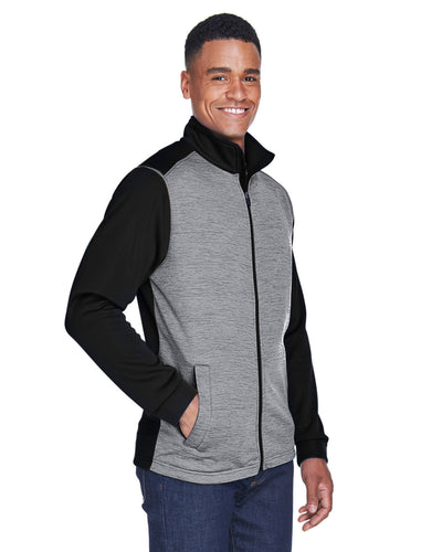 Devon & Jones Men's Newbury Colorblock Mélange Fleece Full-Zip
