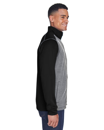 Devon & Jones Men's Newbury Colorblock Mélange Fleece Full-Zip