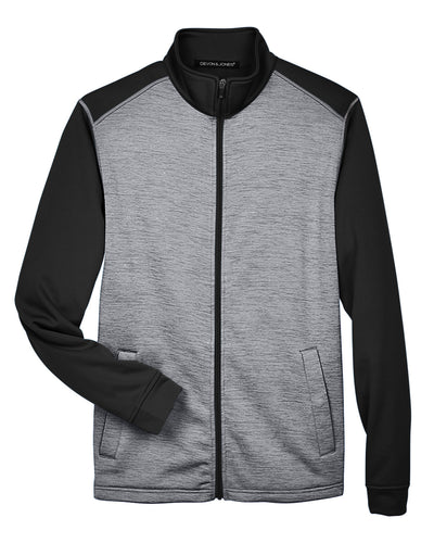 Devon & Jones Men's Newbury Colorblock Mélange Fleece Full-Zip