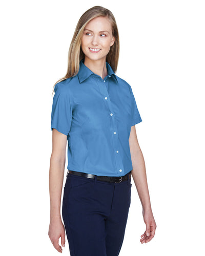 Devon & Jones Ladies' Crown Woven Collection™ Solid Broadcloth Short-Sleeve Shirt