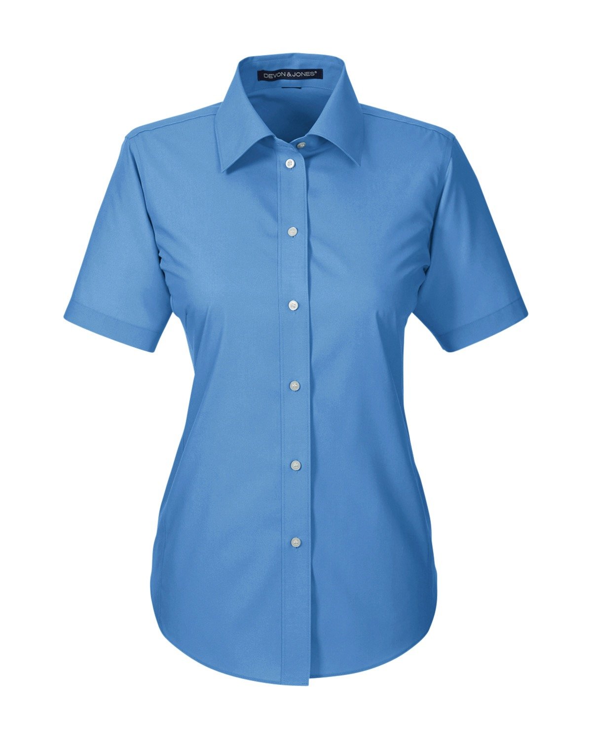 Devon & Jones Ladies' Crown Woven Collection™ Solid Broadcloth Short-Sleeve Shirt Devon & Jones