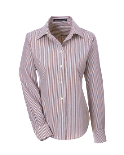 Devon & Jones Ladies' Crown Woven Collection™ Banker Stripe