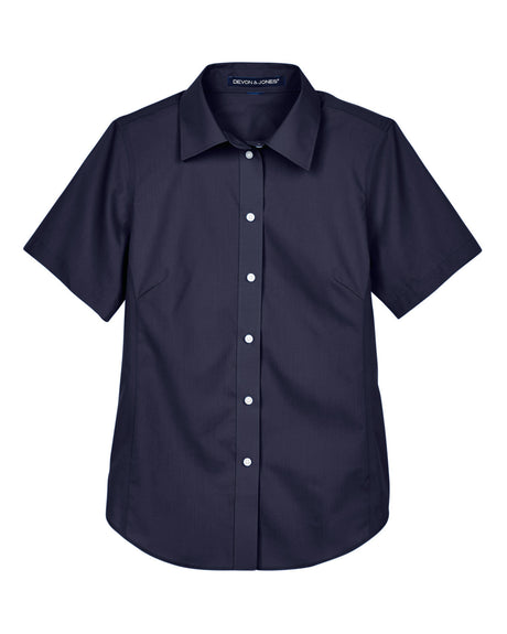 Devon & Jones Ladies' Crown Woven Collection™ Solid Broadcloth Short-Sleeve Shirt Devon & Jones