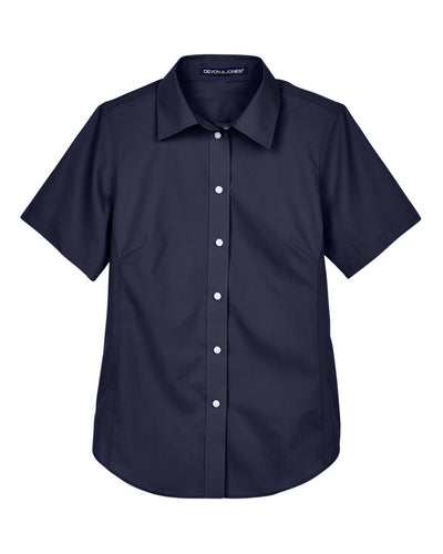 Devon & Jones Ladies' Crown Woven Collection™ Solid Broadcloth Short-Sleeve Shirt