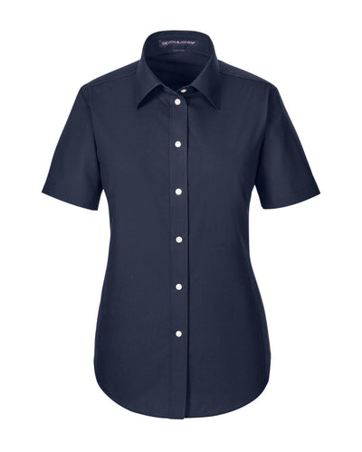 Devon & Jones Ladies' Crown Woven Collection™ Solid Broadcloth Short-Sleeve Shirt