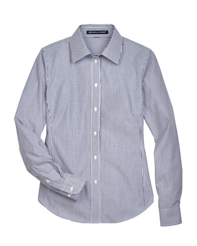 Devon & Jones Ladies' Crown Woven Collection™ Banker Stripe